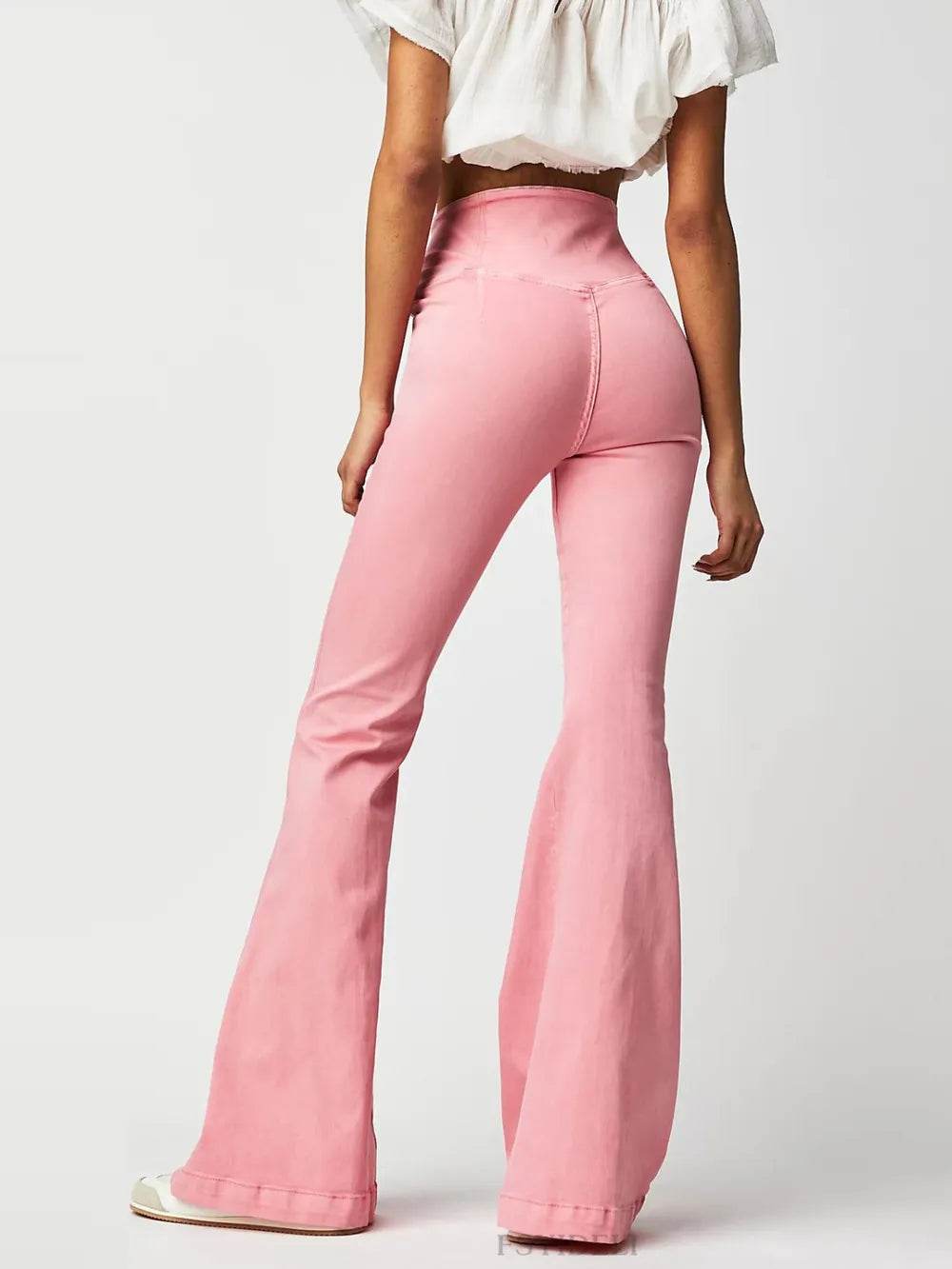 Asymmetric Waist Flare Jeans Trendsi 62d43070-1d6e-459a-8194-5416c971d16f-Max