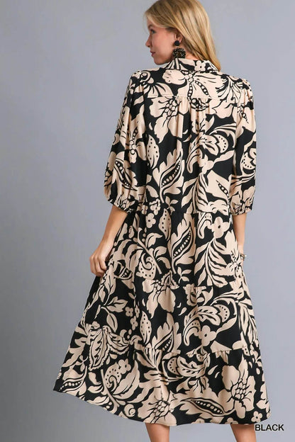 Umgee Floral Print Tiered Midi Dress Trendsi 62e80fd2-ac0d-4d2f-99de-cf5dc9f98eda-Max-Origin