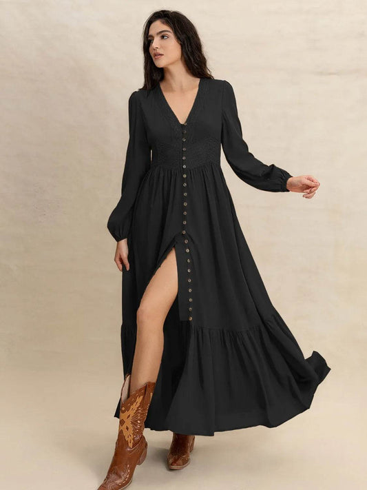 V-Neck Long Sleeve Dress Black Trendsi 63585d28-a8b2-40f0-a429-f274114886b2-Max-Origin