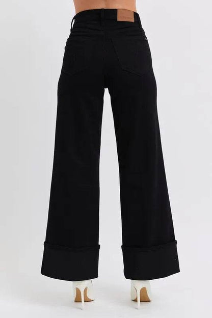 Judy Blue Full Size High Waist Reto Wide Leg W/ Cuff Plus Size Trendsi 6372eea133bc477e948e86925d893e9b-Max-Origin