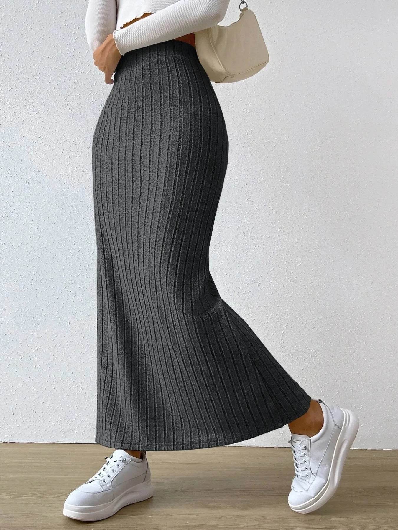 High Waist Ribbed Knit Maxi Skirt Trendsi 638a3342-80c0-46bd-a3cb-415b8febb6b7-Max-Origin
