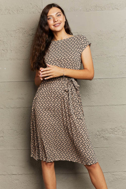 Perfee Round Neck Tie Waist Dress Trendsi 639f31f9a5ba4bdb8fa6788689f17708-Max