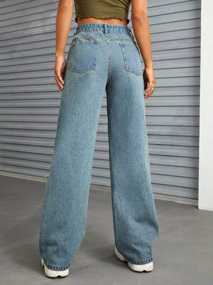 Distressed Wide Leg Jeans with Pockets Trendsi 639f75eb-b223-41c9-a7c1-c3e65d2775d3-Max
