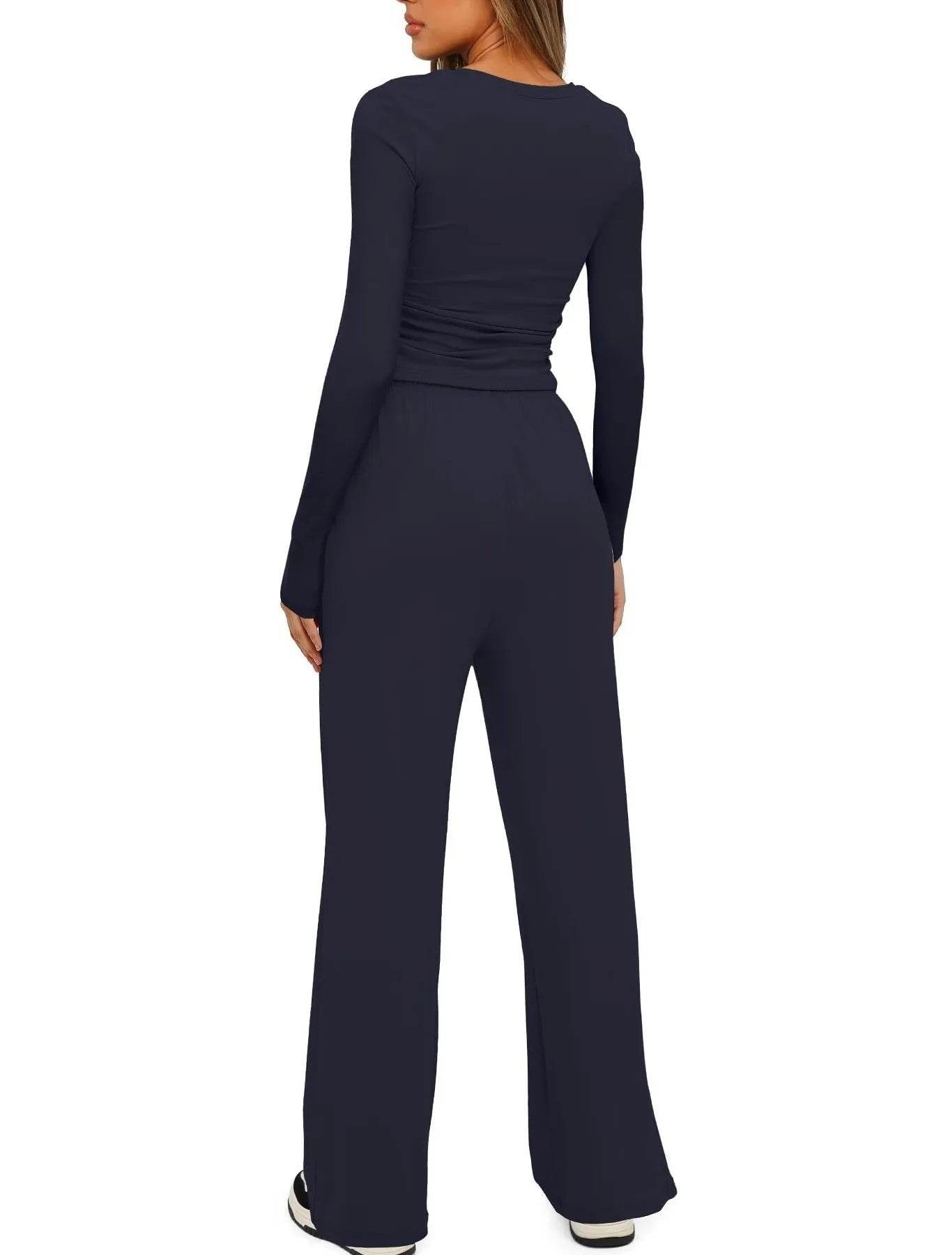 Round Neck Long Sleeve Top and Pants Set Trendsi 63a1b4ae53a3428c94f658e288637e52-Max-Origin