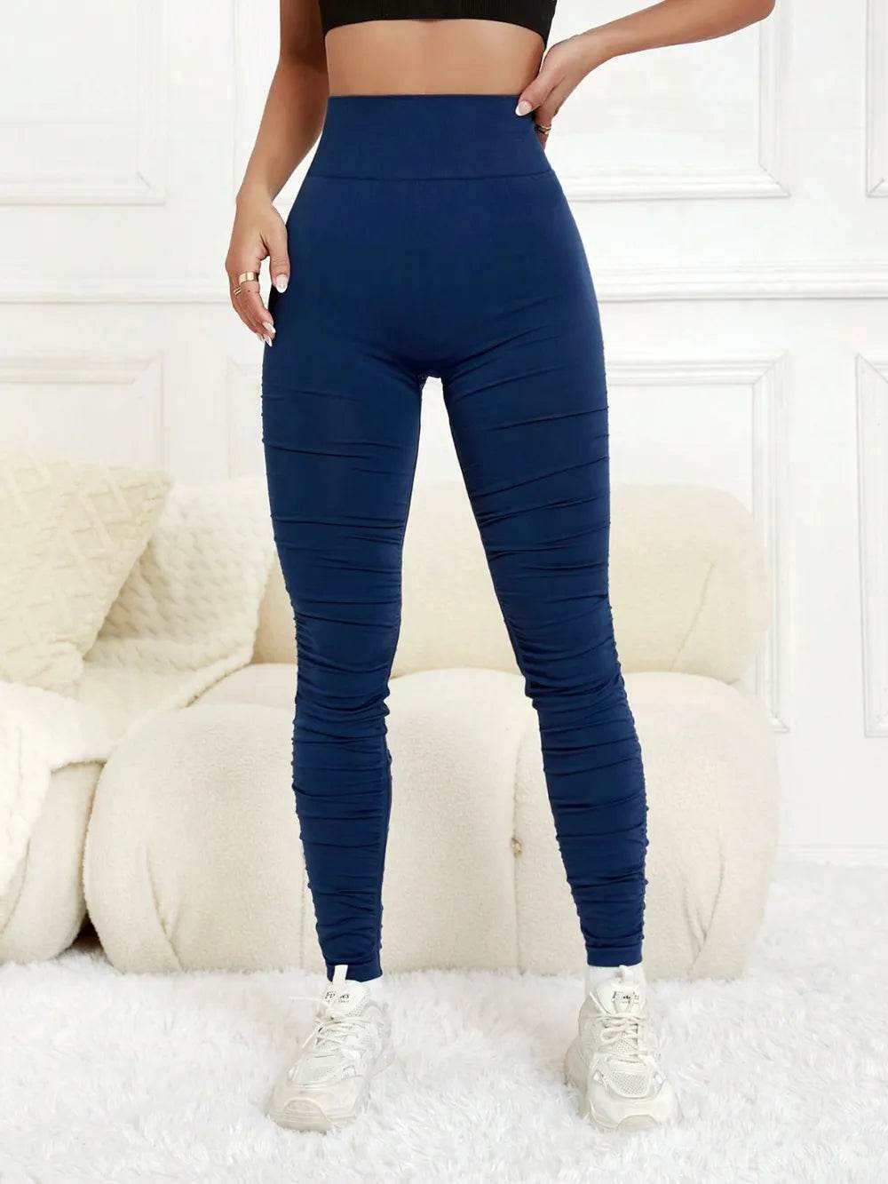 Ruched High Waist Active Leggings Trendsi 63bb5c11-6a29-452b-961a-289c6c98765d-Max