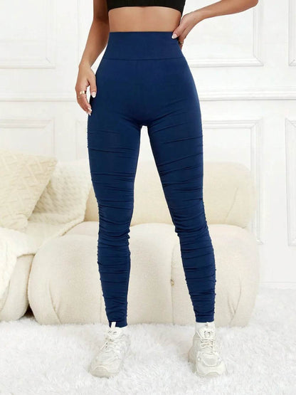 Ruched High Waist Active Leggings Trendsi 63bb5c11-6a29-452b-961a-289c6c98765d-Max