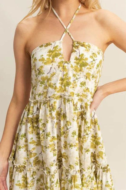HYFVE Floral Print Halter Neck Tiered Mini Dress Trendsi 63ded077-bb3a-4645-94e4-70111f587101-Max-Origin