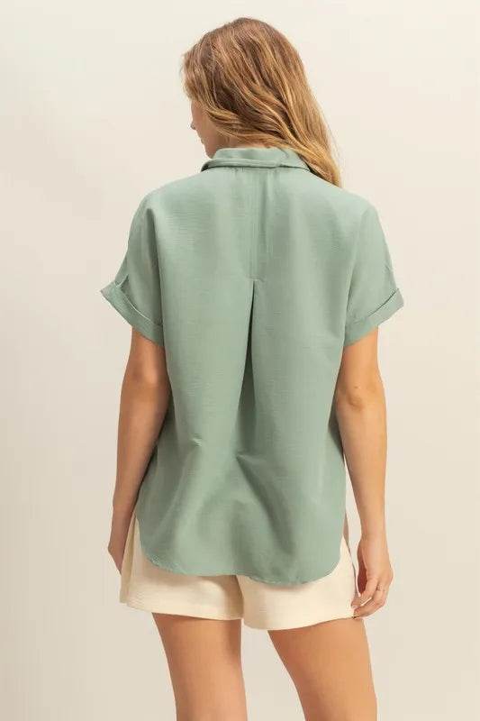 HYFVE Button Down Collared Neck Short Sleeve Shirt Trendsi 63e99a227cc24e468c85616ad1a3df89-Max-Origin