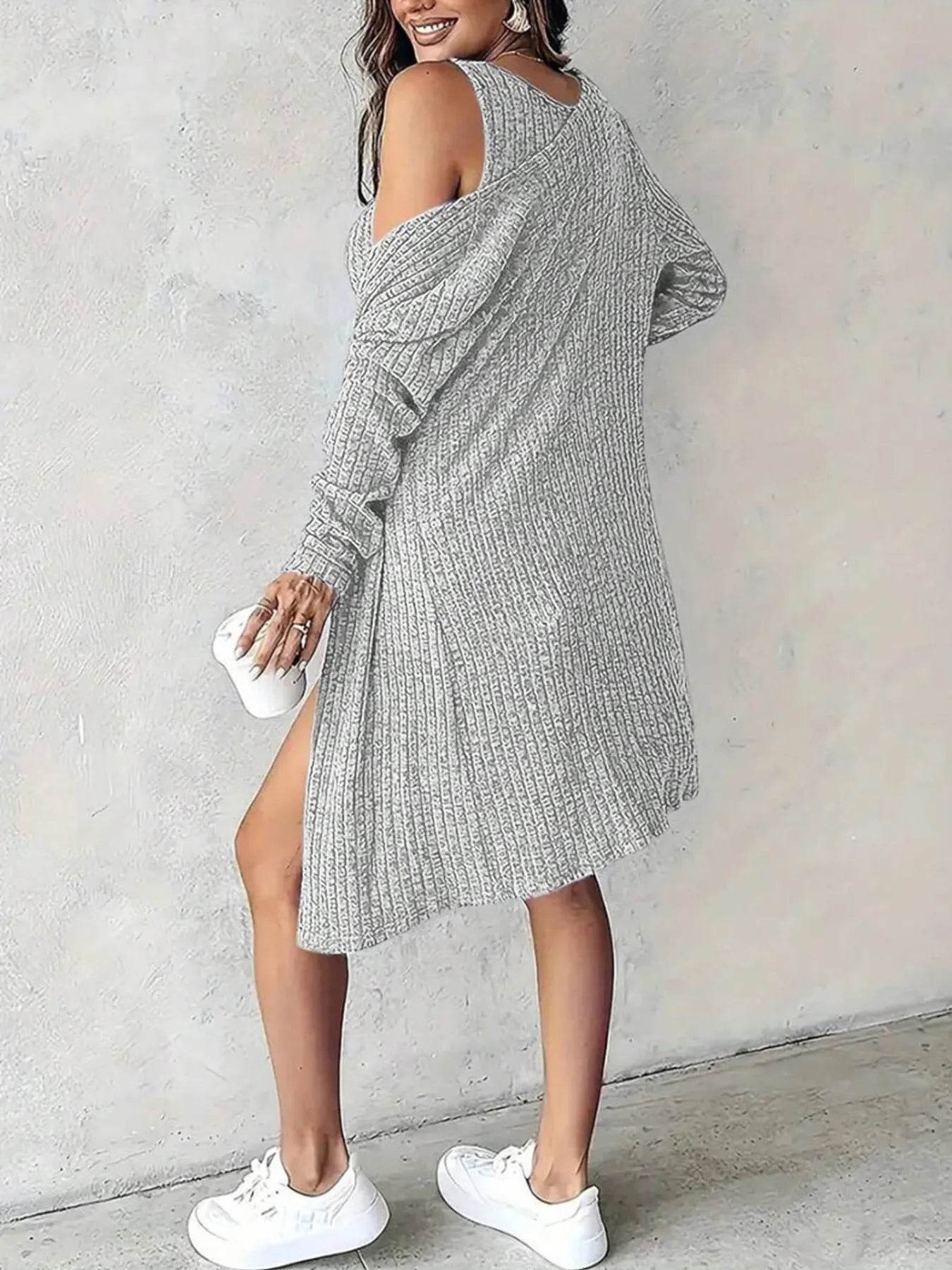 Ribbed Button Front Dress and Cardigan Sweater Set Trendsi 6407c59183fd4b10a57a26062386a929-Max-Origin