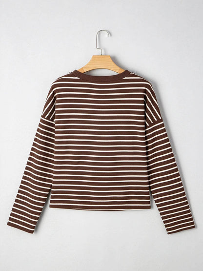 Stripe Cropped Crew Neck Long Sleeve T Shirt Trendsi 6453c6f729524421aa6bb08dbe6581ed-Max-Origin