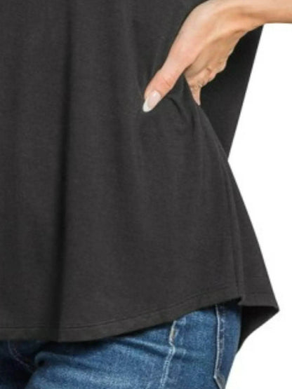 Zenana Flowy Round Hem Rayon Short Sleeve T-Shirt Trendsi 6460d441-7503-49e7-a7e2-6e12a8f5ac07-Max-Origin