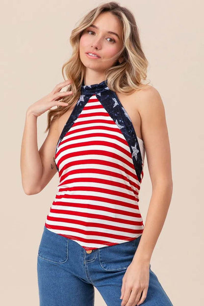 BiBi Stripe Jersey with Star Halter Neck with Tie Back Trendsi 6526ec6564eb48e0abd2c17f5bfd6c1d-Max-Origin