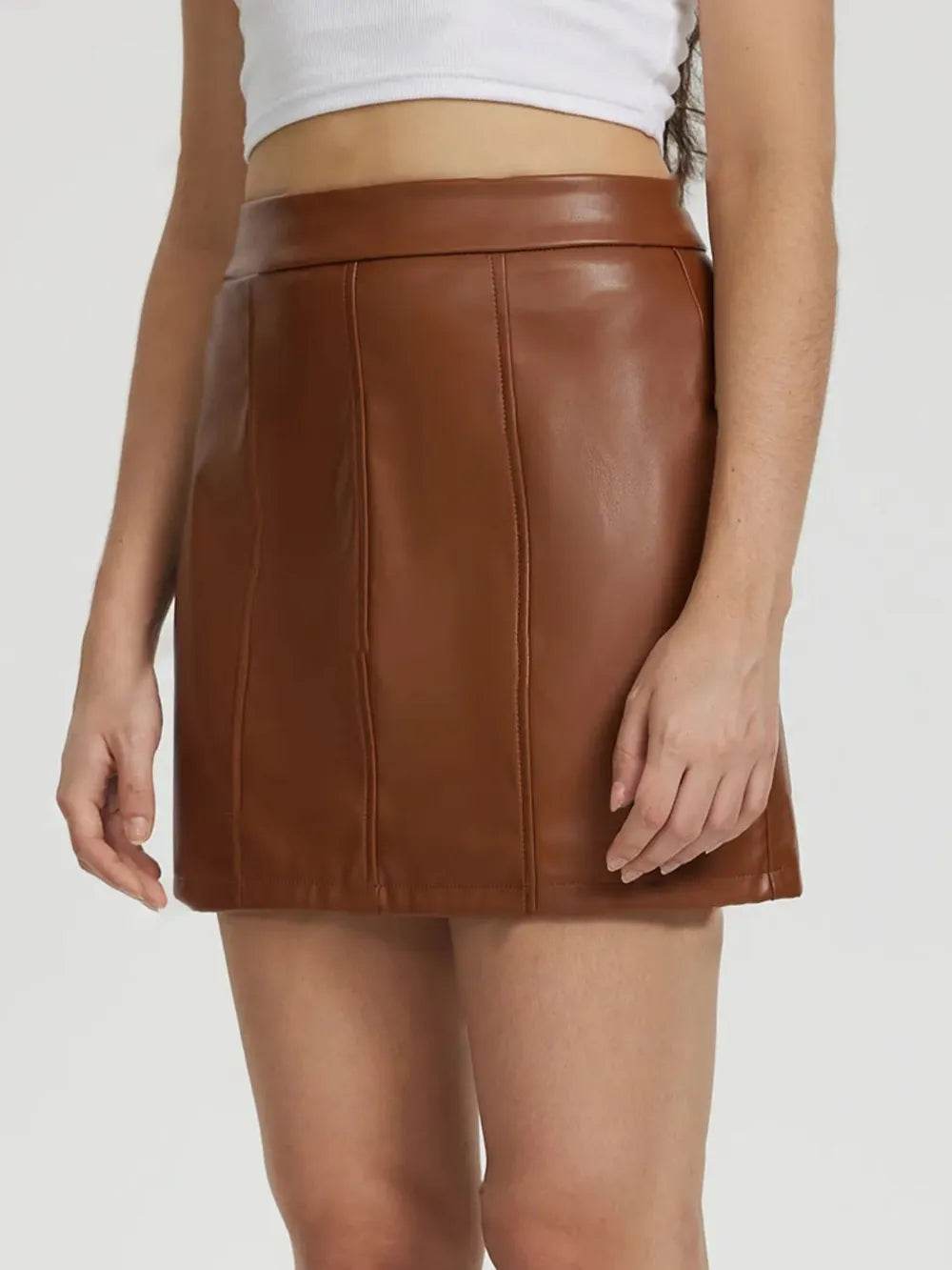 Mini Skirt with Zipper Trendsi 65356c05-132a-4fda-876c-242db66849a7-Max