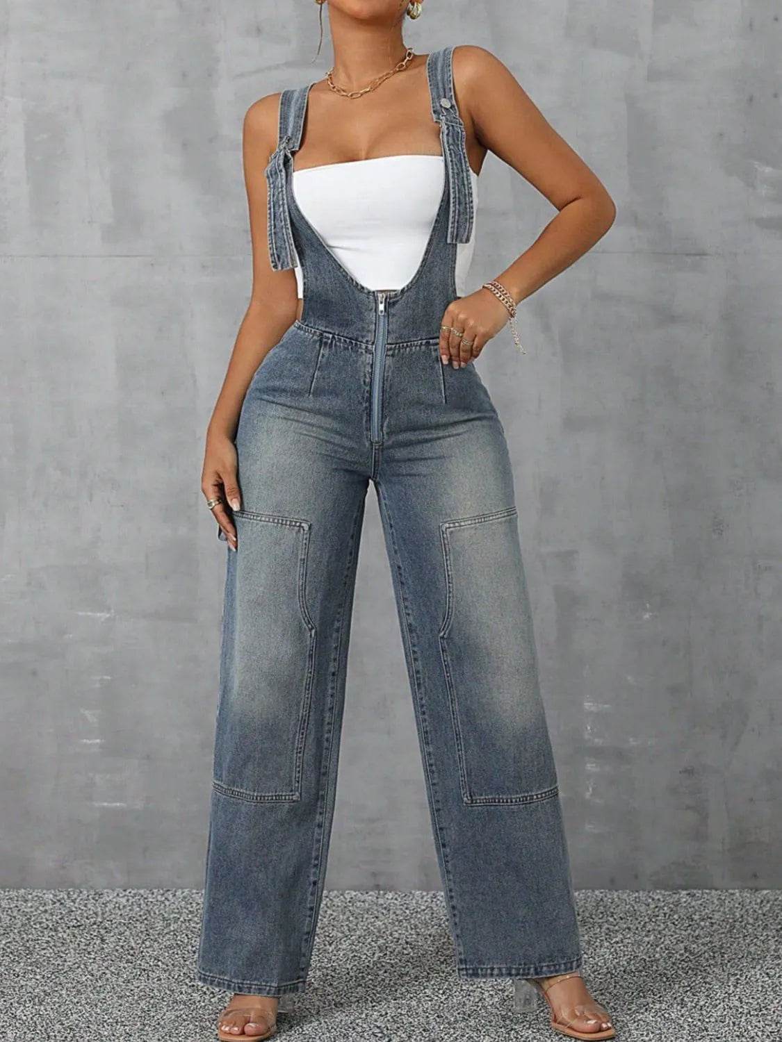 Zip Front Wide Strap Denim Overalls Trendsi 6541336d-5934-445c-82ab-42a40f40e776-Max-Origin