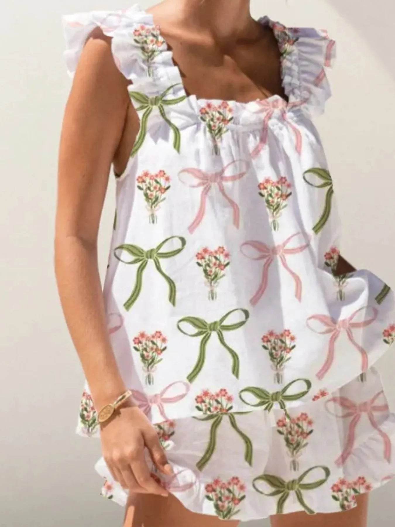 Ruffled Striped Tank and Shorts Set Trendsi 65458dbf-3858-4bf8-8091-0862f6fe318b-Max-Origin