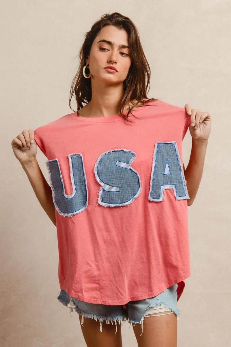BiBi Washed Jersey With Usa Patched Raw Cut Edge Detail Trendsi 6572e38db37f4744984378196ce6fc1e-Max-Origin