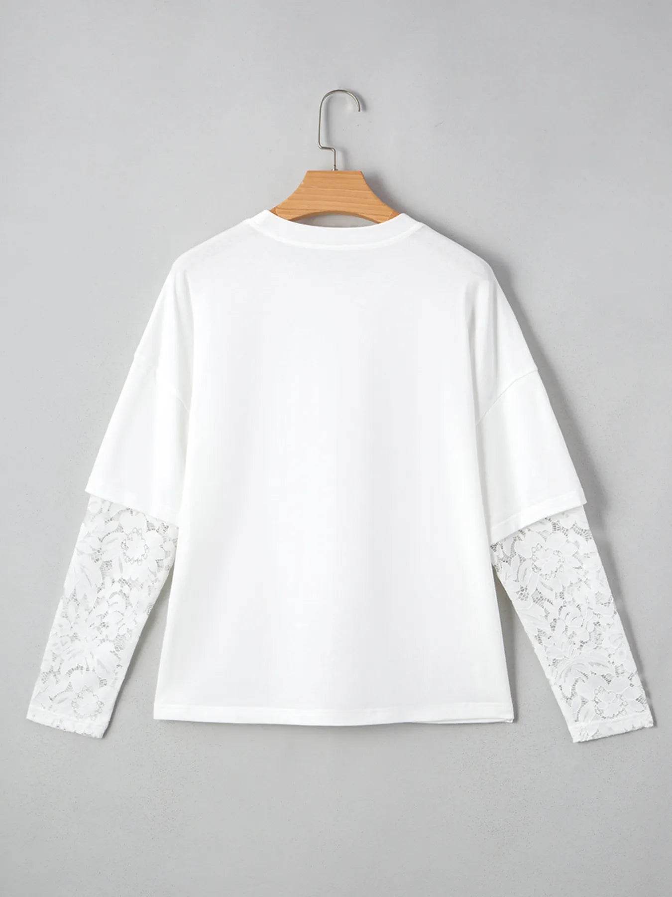 Lace Long Sleeve Insert Drop Shoulder Tee Trendsi 65b288bb44204d6dbdc06a9369d07813-Max-Origin