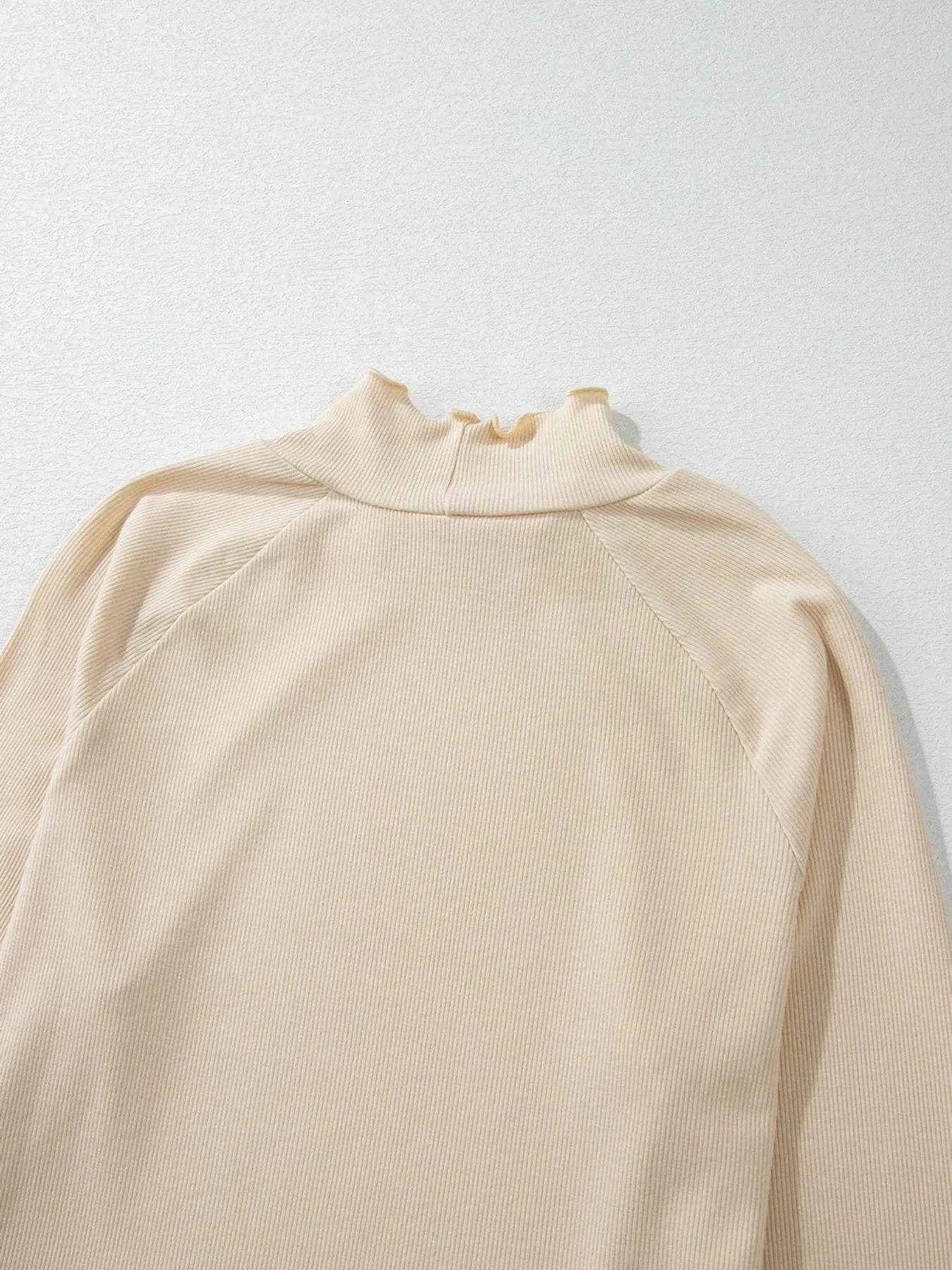 Ribbed Knit Lettuce Trim Mock Neck Long Sleeve Top Trendsi 65f53142b15a474e8de354c0b955c02d-Max-Origin