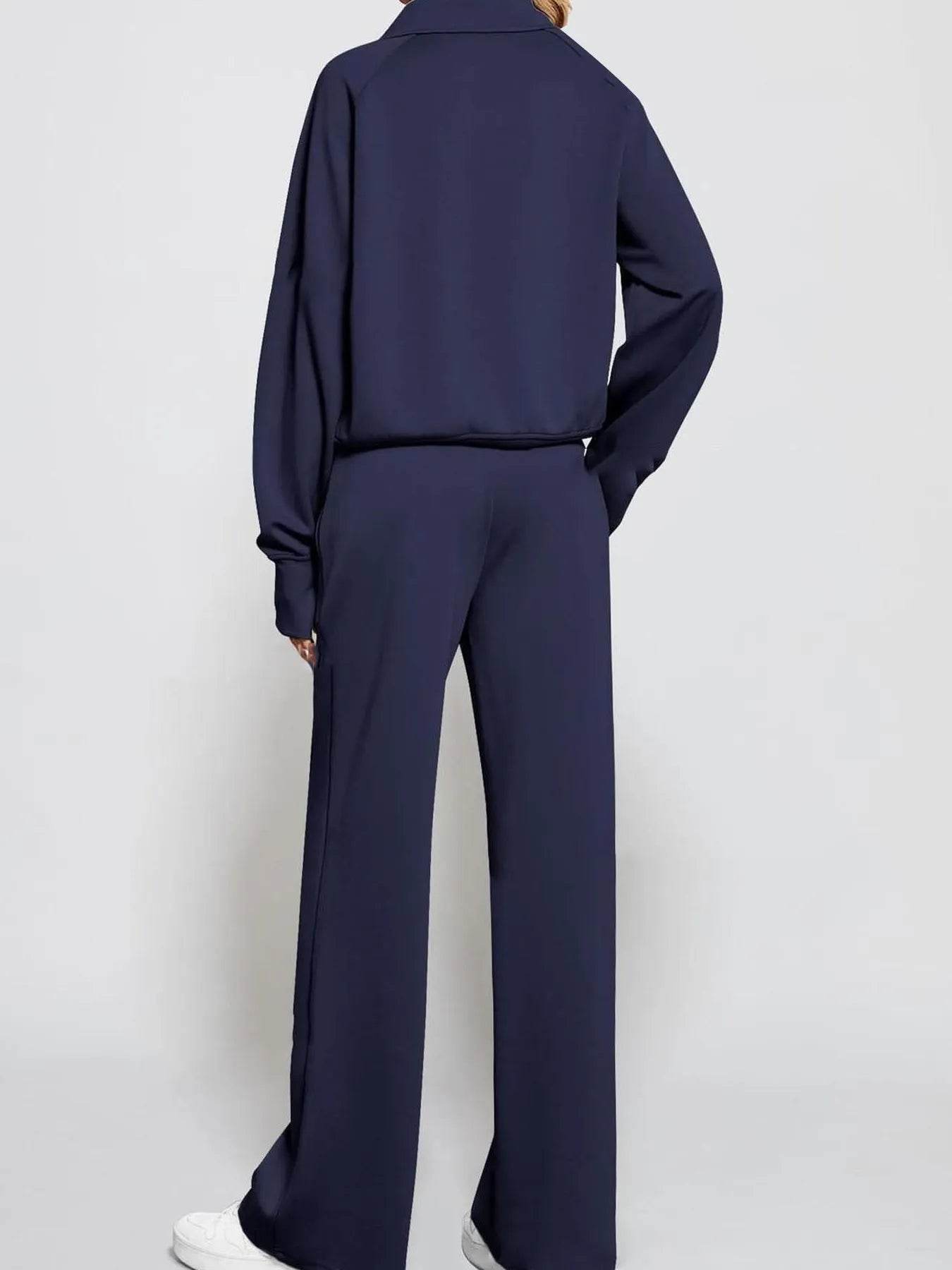 Half Zip Long Sleeve Top and Pants Set Trendsi 6621a1c827e34002a740de65fd515400-Max-Origin