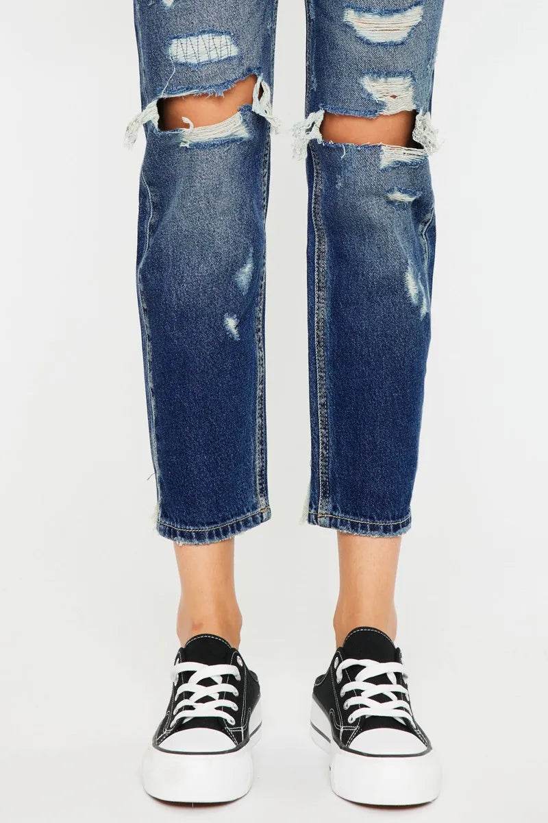 Kancan High Rise Distressed Mom Fit Jeans Trendsi 6691e6100d8c4f0696ad83c491c03423-Max-Origin