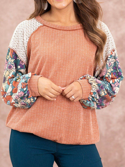 Exposed Seam Round Neck Blouse Coral Trendsi 66ab70411b5147cd9c6a6b742a0b11f9-Max