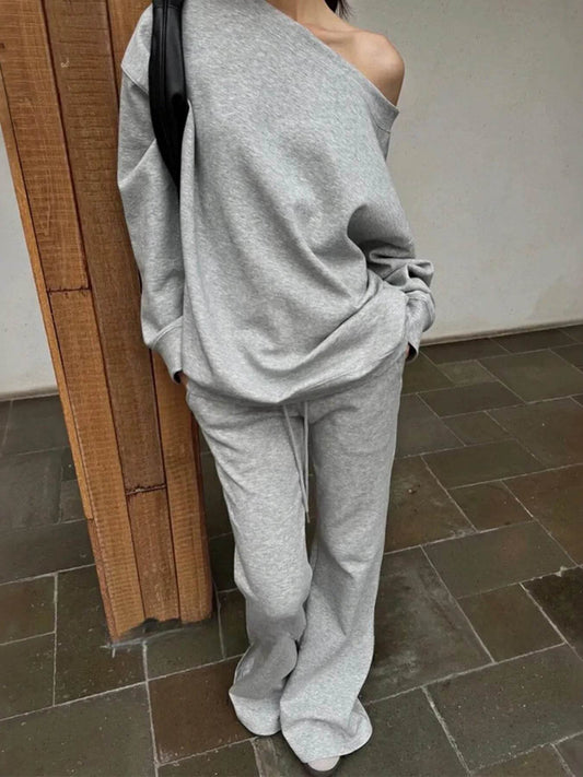 Off-Shoulder Top and Drawstring Pants Set Trendsi 66e32a1899db4d02bad9ec7e5a449507-Max-Origin