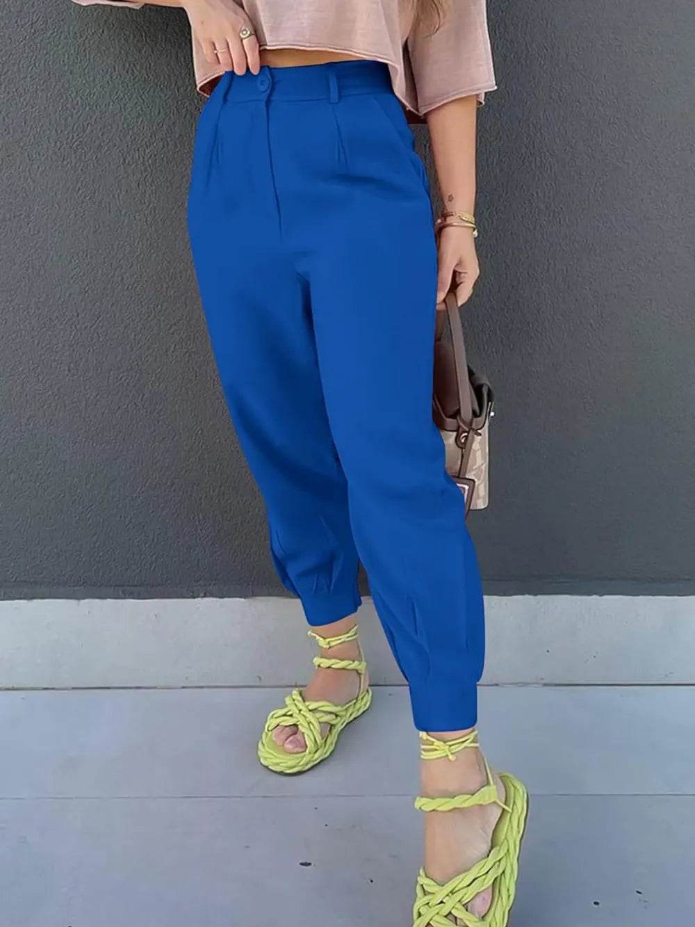 High Waist Cropped Pants Trendsi 671666ac-8758-4188-a194-730258c2e108-Max