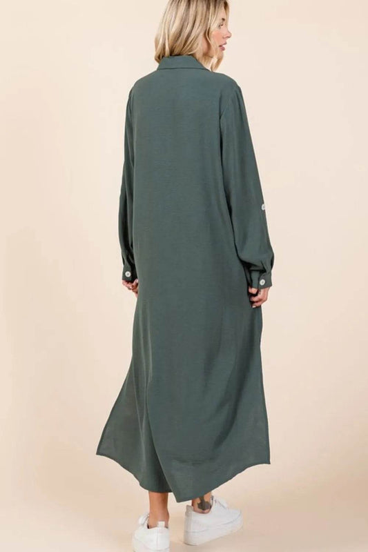 Mittoshop Airflow V-Neck Long Sleeve Button Down Maxi Dress Trendsi 677827b7-4180-493d-9bdd-018921e5e144-Max