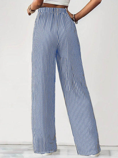 Drawstring Striped Elastic Waist Pants Trendsi 6783e951-1ffa-454a-abb8-69073fa9a28a-Max
