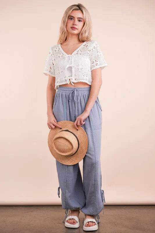 VERY J Front Tie Crochet Crop Top Ivory Trendsi 67a462506a4d47fa94f9ea5c2f50ab09-Max-Origin
