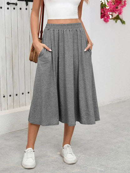Elastic Waist Skirt With Pockets Trendsi 67c356f6-3461-414e-9563-28a90266d1e3-Max-Origin