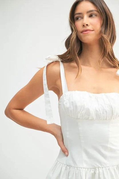 MABLE Shoulder Tie Corset Panel Mini Dress Trendsi 681ac72f642c4f09b7c2da07d7823051-Max-Origin