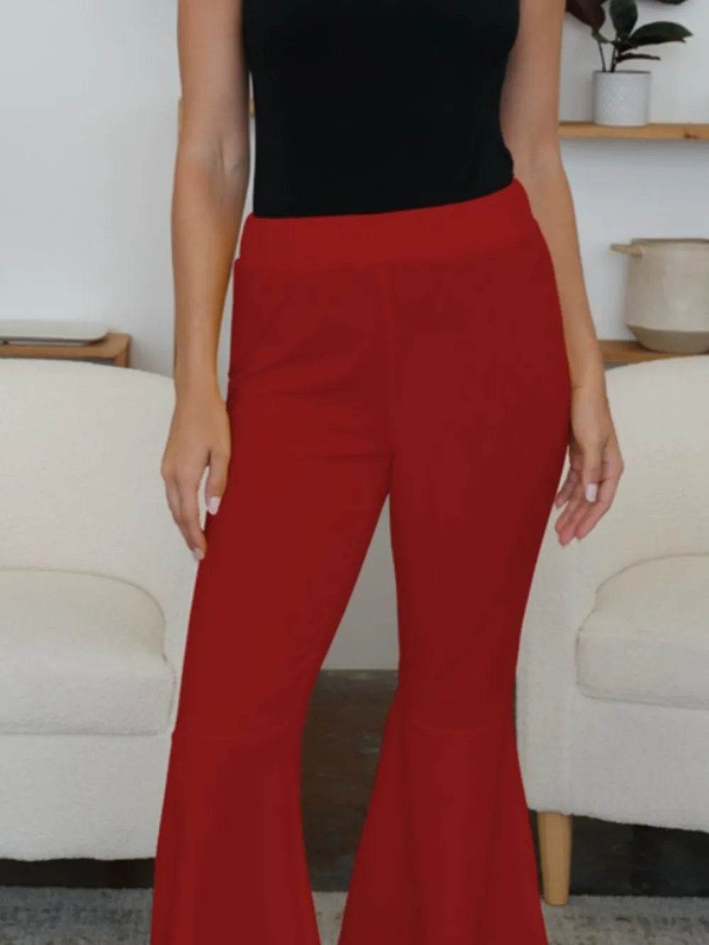 FAM-FAM High-Low Bootcut Pants Trendsi 68c8d611-02d0-400d-88dc-83b61d171e8a-Max
