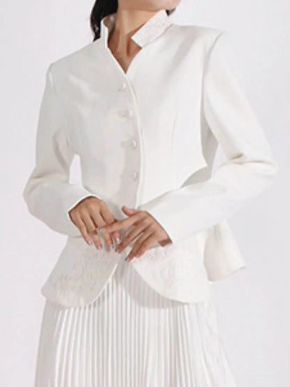 Button Up Long Sleeve Top and Pleated Skirt Set Trendsi 68cbe27f-f891-4fee-83d8-3929016fe3c8-Max-Origin