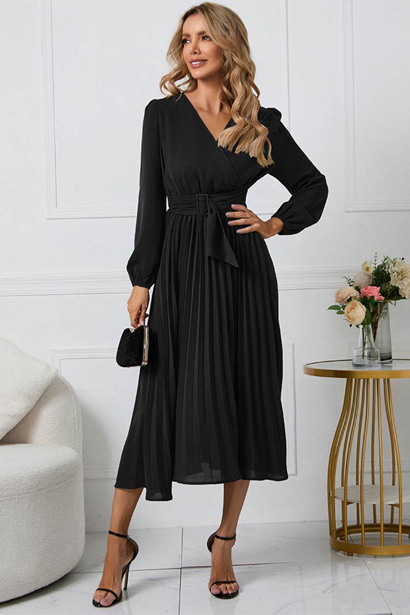V-Neck Long Sleeve Tie Waist Midi Dress Trendsi 6903e7e59722457784f4e721dabcdc99-Max