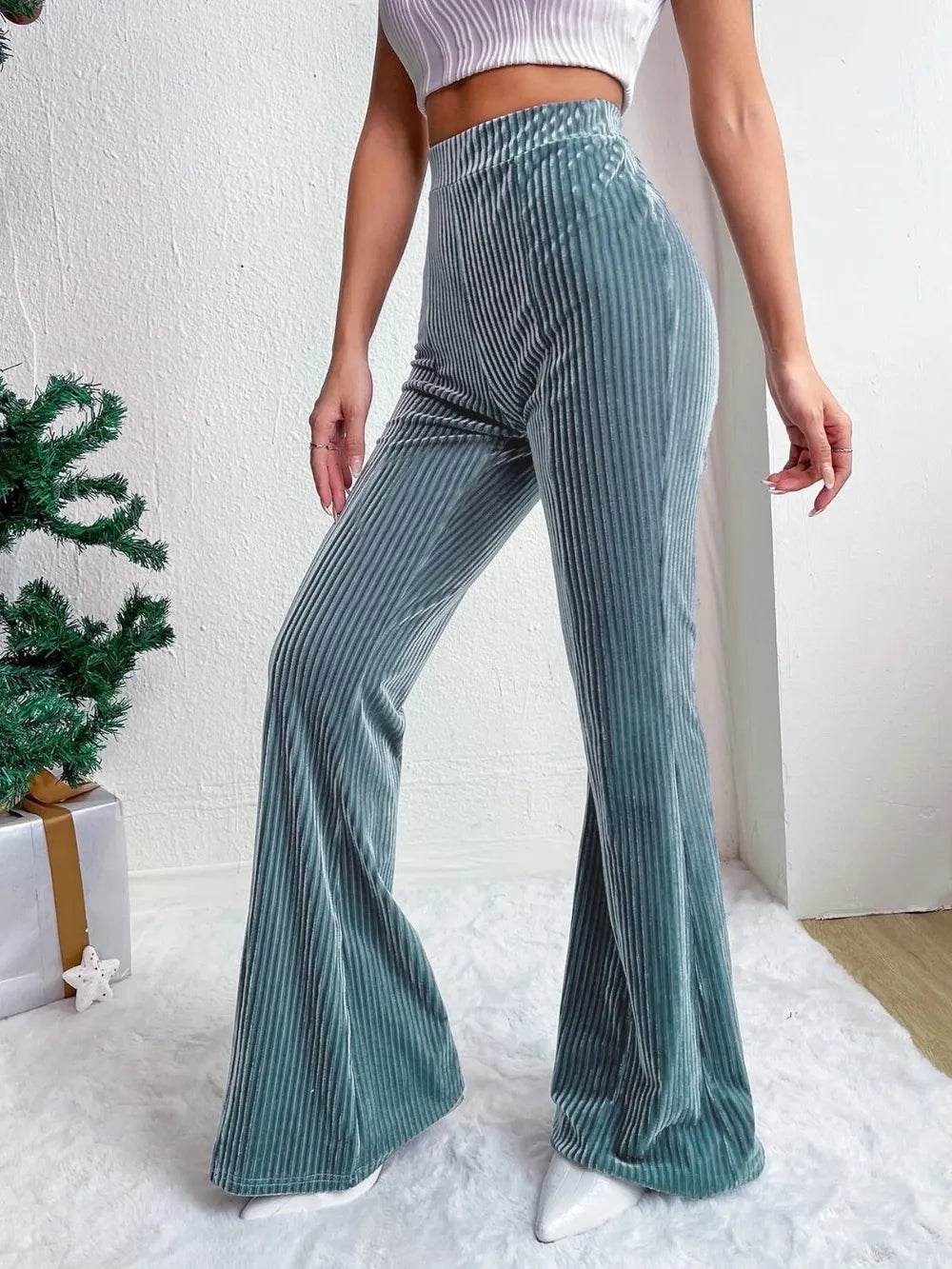 High Waist Flare Pants Trendsi 692e653e-4f85-4cd5-8cb8-e64447dea5ea-Max