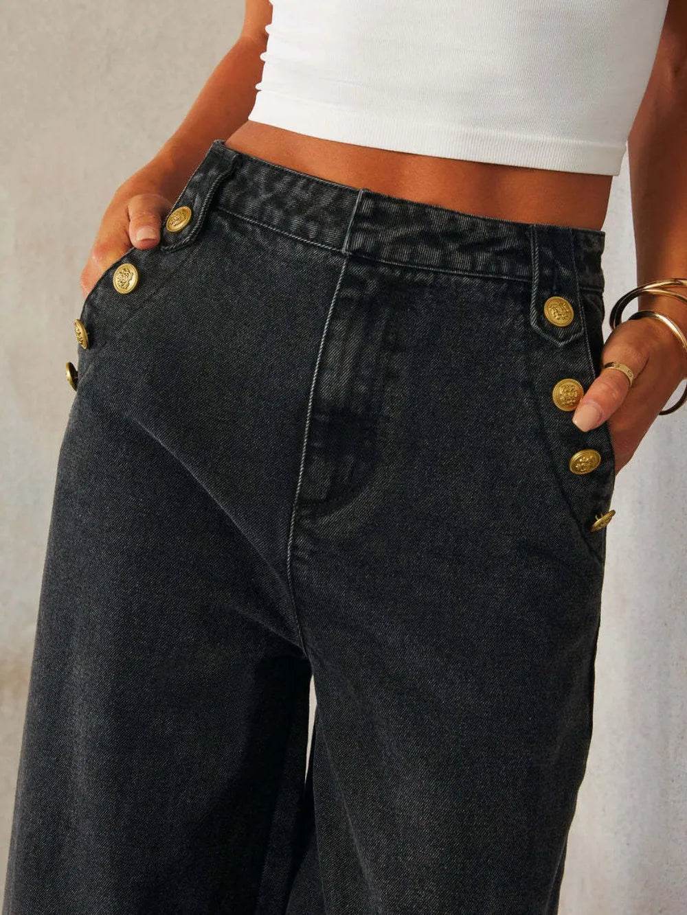 Button Decor High Rise Wide Leg Jeans Dark Trendsi 69353838-f8c2-4bac-8d33-1d787583e2d2-Max