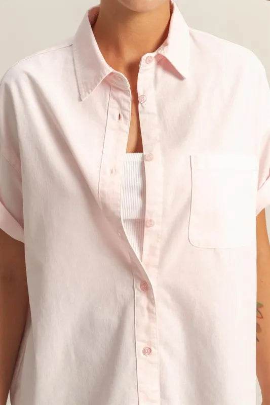 HYFVE Short Sleeve Button Down Oversized Shirt Trendsi 6941ef559d994df6b63d7a74e8b4be15-Max-Origin