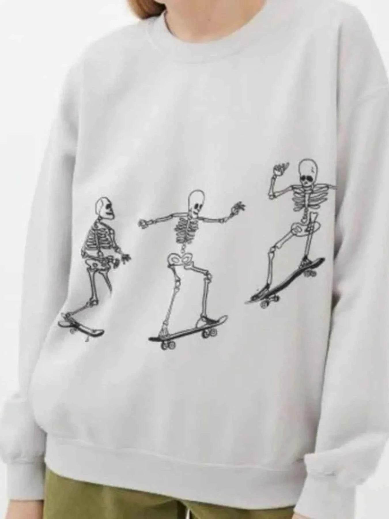 Skeleton Graphic Oversized Sweatshirt Trendsi 6986d92b-de92-43ea-9c29-eb3fbd7f778f-Max-Origin