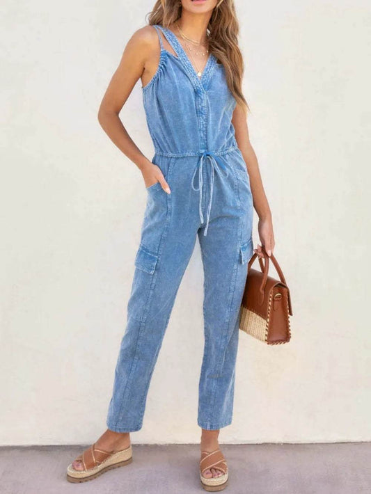 V-Neck Sleeveless Denim Jumpsuit Medium Trendsi 69b06694-6826-47c0-8fd0-80dc77ee32a5-Max