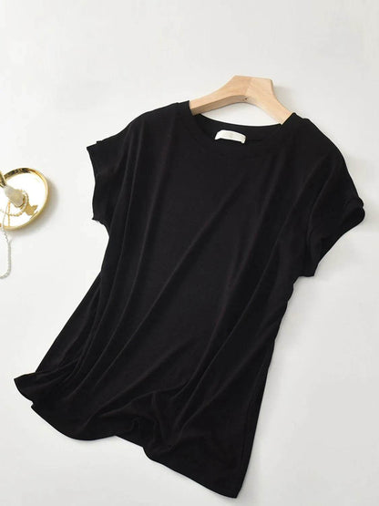 Round Neck Short Sleeve T-Shirt Trendsi 69ed83ac-c30d-413d-9869-dac5454d2627-Max-Origin