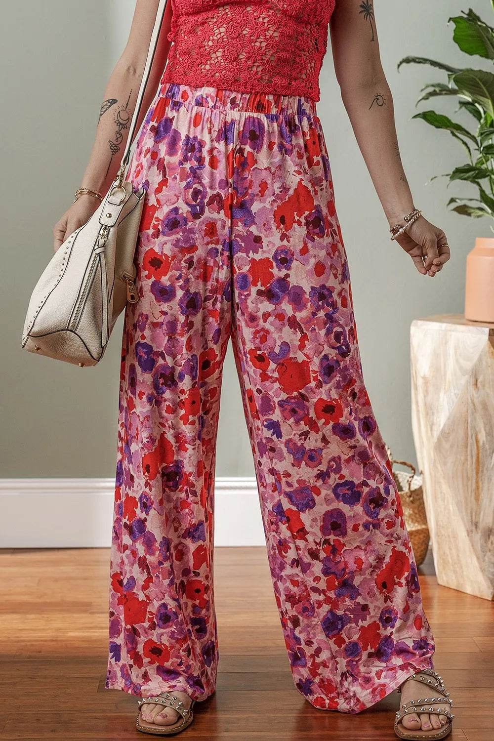 Floral Wide Leg Elastic High Waist Pants Trendsi 6a7184e5-0283-401c-b4ca-34ba0de61339-Max