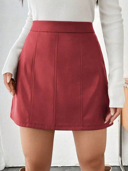 Mini Skirt with Zipper Trendsi 6a833383-552b-4998-a8de-2a373cdfab9b-Max