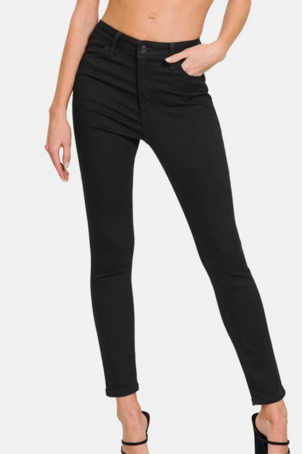 Zenana High Rise Skinny Jeans with Pockets Black Trendsi 6aa5841e-41e4-40c4-a8f6-5c0b03aca5b4-Max