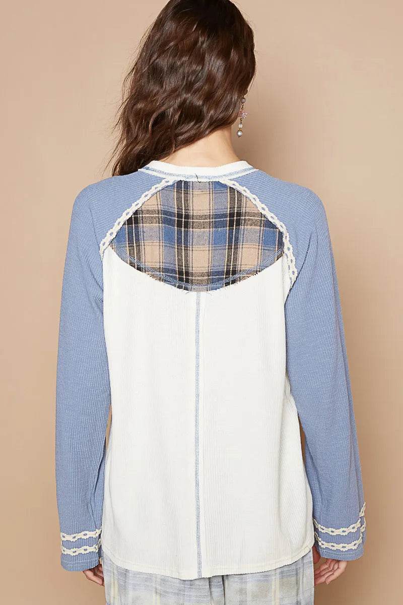 POL Plaid Number 06 Raglan Sleeve T-Shirt Trendsi 6aa65977-cc20-41b5-b2e6-c114e80150b7-Max-Origin