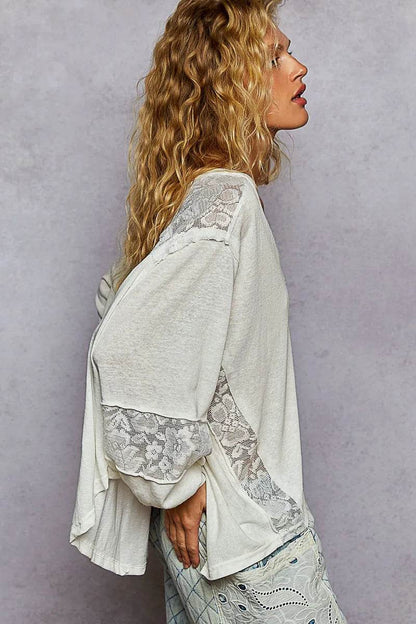POL V-Neck Long Sleeve T-Shirt with Lace Detail Trendsi 6ba4d40c-b9d4-4cfa-aba6-5e707e199a59-Max-Origin
