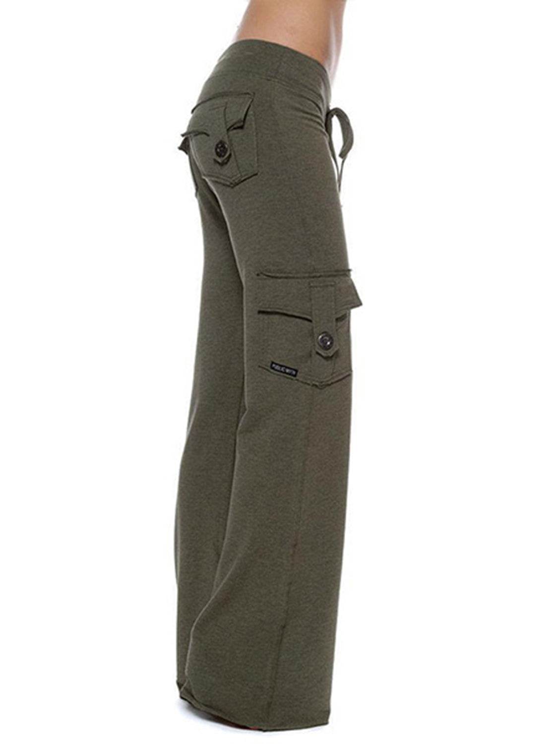 Mid Waist Pants with Pockets Army Green Trendsi 6bba84c433834056805a9ca8e61f5dd6-Max