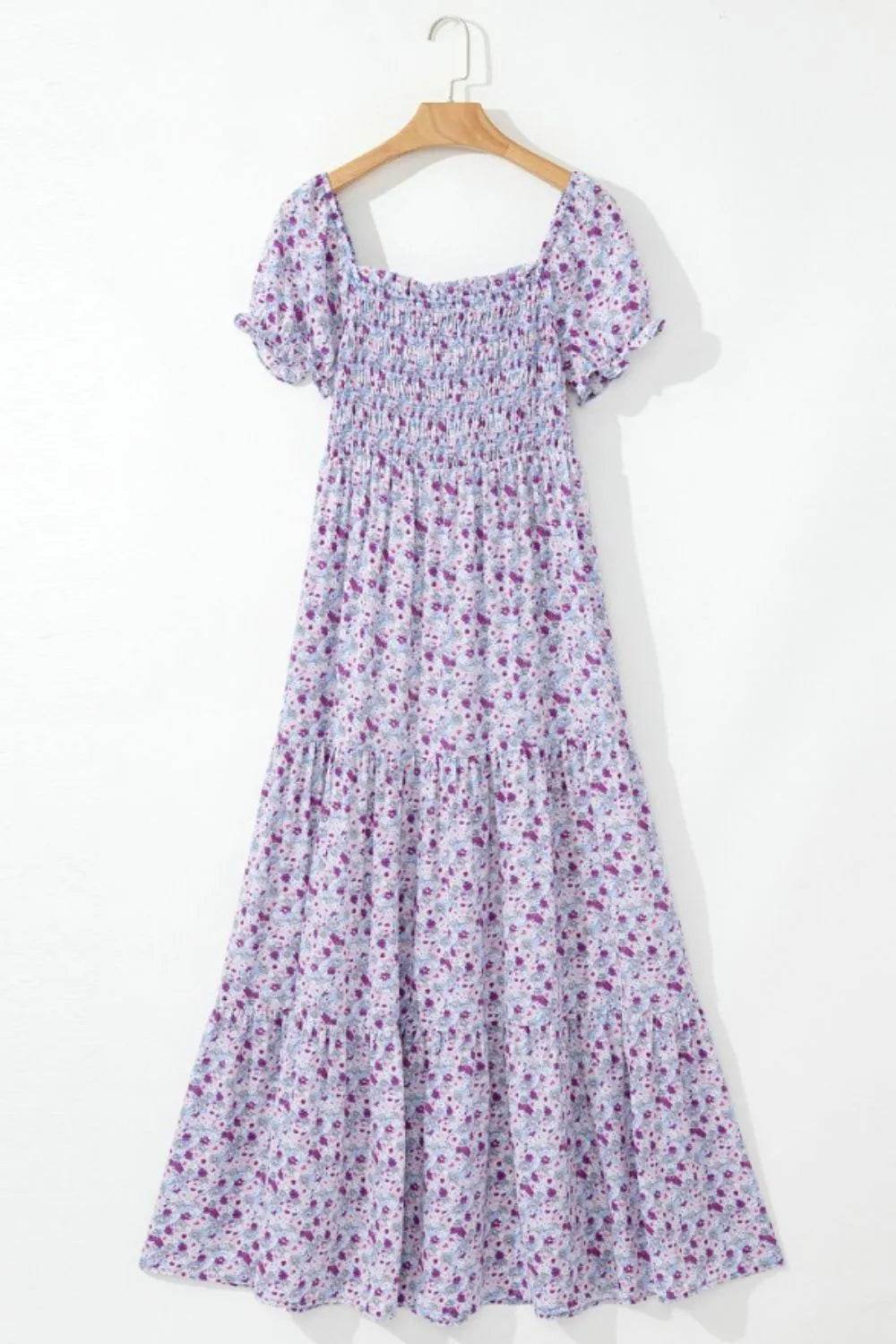 Tiered Floral Shirred High Waist Maxi Dress Trendsi 6bd7554b-b256-403a-94a7-9e4eef8105b7-Max-Origin