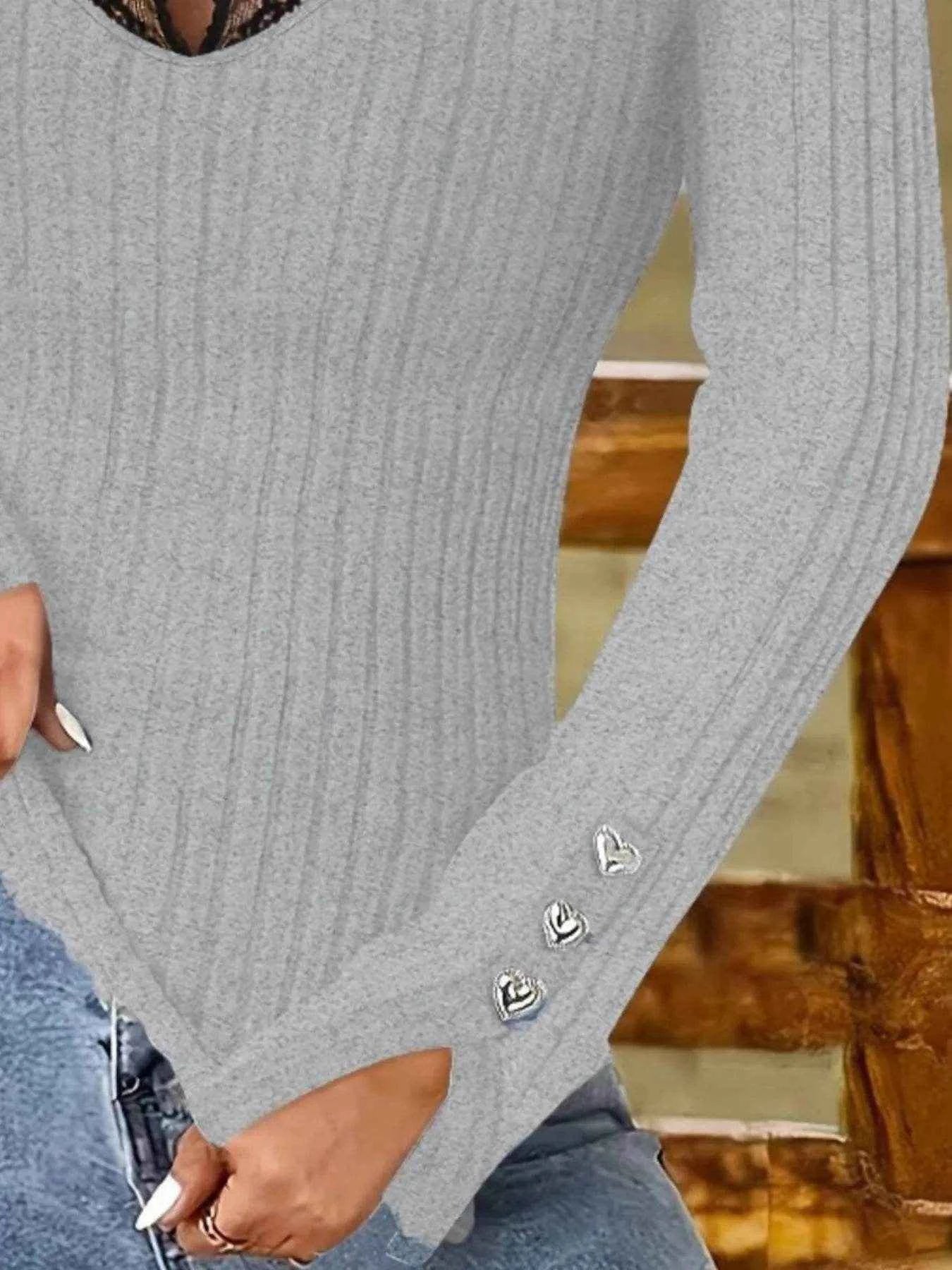 Full Size Ribbed V-Neck Lace Trim Long Sleeve T-Shirt Plus Size Trendsi 6bdbe670-81ab-4685-843c-1f85d3500f68-Max-Origin