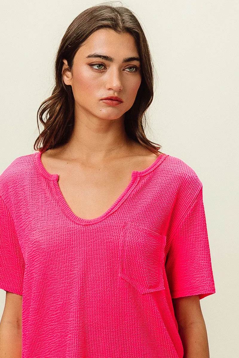 BiBi Waved Rib U Neck Top With Front Pocket FUCHSIA Trendsi 6be9589cf9334945ab3d81a154815a5b-Max-Origin